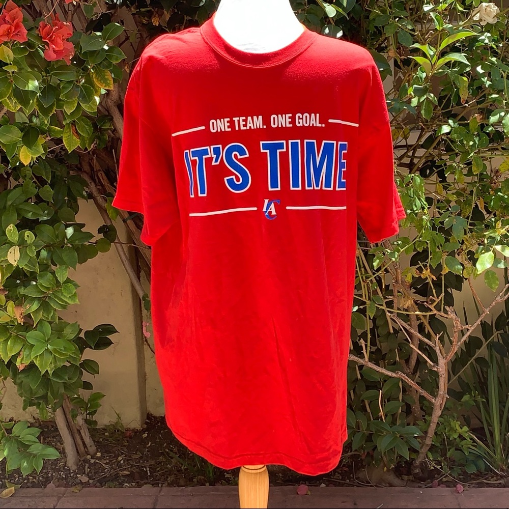 Vintage Los Angeles Clippers Old Logo Red T-Shirt XL